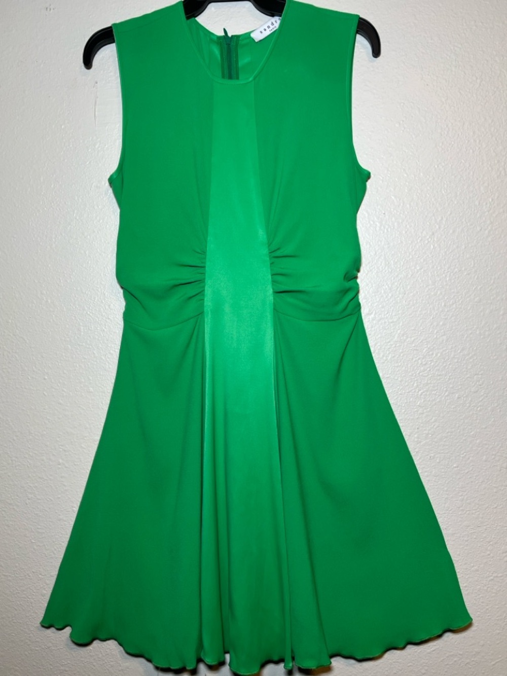 Sandro Paris Risla Women's Midi Green Fit and Flare Size 3